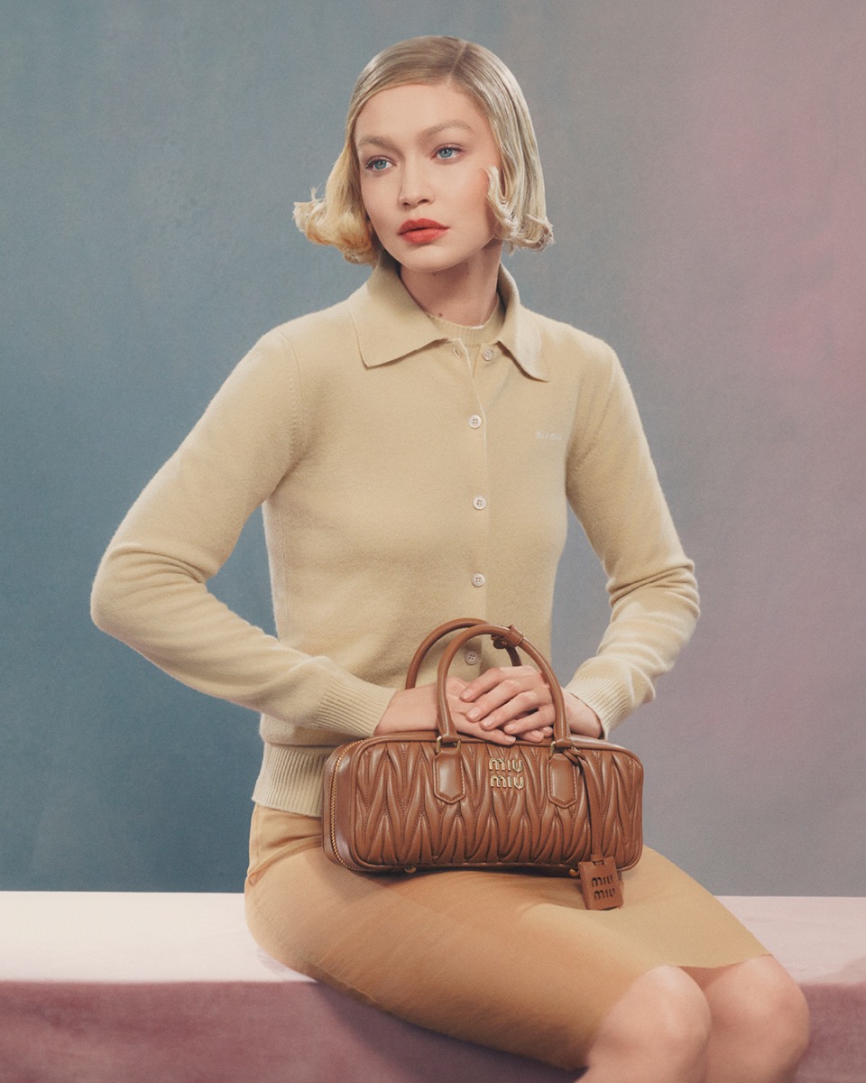 Gigi Hadid For Miu Miu Iconic Wander and Arcadie Bags